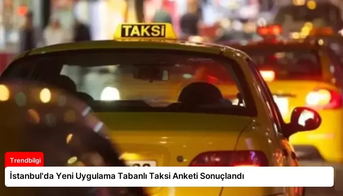 İstanbul’da Yeni Uygulama Tabanlı Taksi Anketi Sonuçlandı