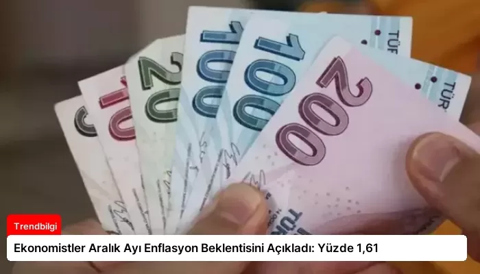 Ekonomistler Aralık Ayı Enflasyon Beklentisini Açıkladı: Yüzde 1,61