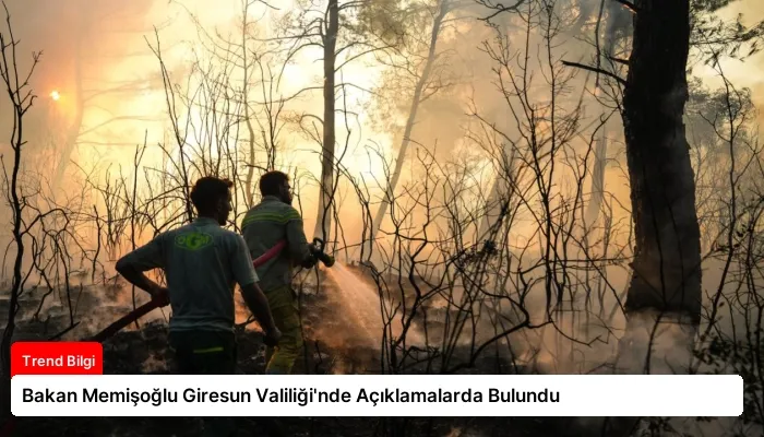 Bakan Memişoğlu Giresun Valiliği’nde Açıklamalarda Bulundu