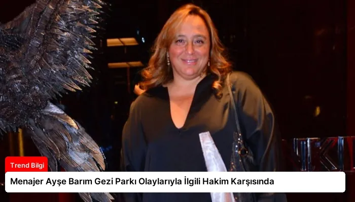 Menajer Ayşe Barım Gezi Parkı Olaylarıyla İlgili Hakim Karşısında
