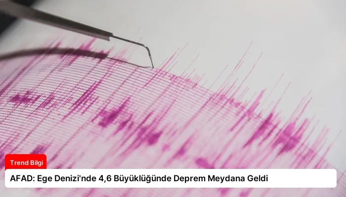 AFAD: Ege Denizi’nde 4,6 Büyüklüğünde Deprem Meydana Geldi