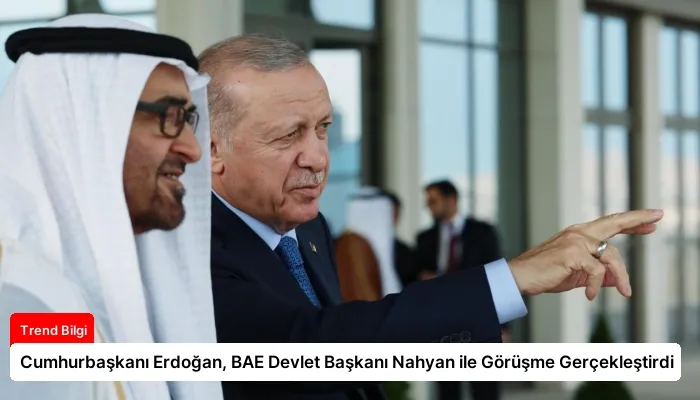 Cumhurbaşkanı Erdoğan, BAE Devlet Başkanı Nahyan ile Görüşme Gerçekleştirdi