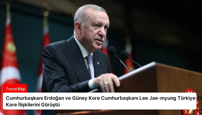 Cumhurbaşkanı Erdoğan ve Güney Kore Cumhurbaşkanı Lee Jae-myung Türkiye-Güney Kore İlişkilerini Görüştü