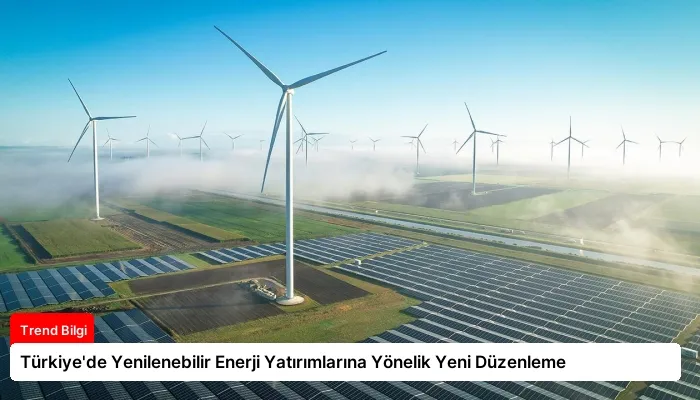 Türkiye’de Yenilenebilir Enerji Yatırımlarına Yönelik Yeni Düzenleme