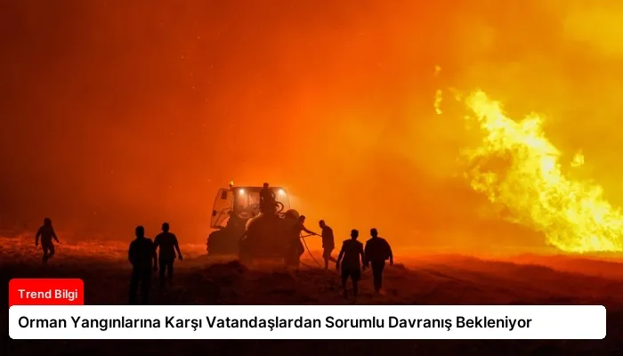 Orman Yangınlarına Karşı Vatandaşlardan Sorumlu Davranış Bekleniyor