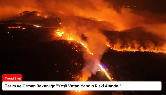 Tarım ve Orman Bakanlığı: “Yeşil Vatan Yangın Riski Altında!”