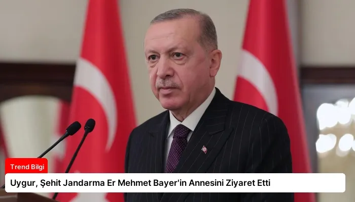 Uygur, Şehit Jandarma Er Mehmet Bayer’in Annesini Ziyaret Etti