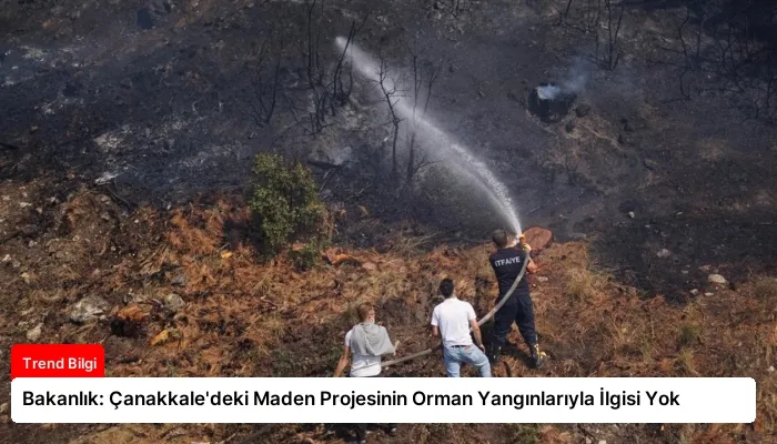 Bakanlık: Çanakkale’deki Maden Projesinin Orman Yangınlarıyla İlgisi Yok