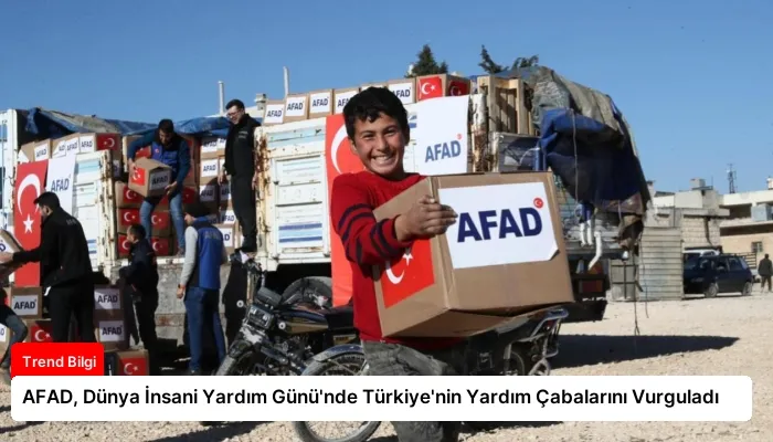 AFAD, Dünya İnsani Yardım Günü’nde Türkiye’nin Yardım Çabalarını Vurguladı
