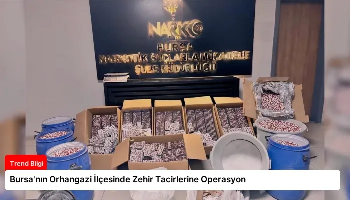 Bursa’nın Orhangazi İlçesinde Zehir Tacirlerine Operasyon