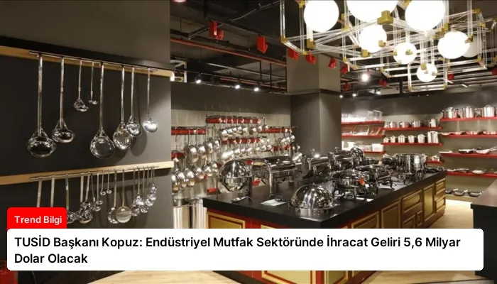 TUSİD Başkanı Kopuz: Endüstriyel Mutfak Sektöründe İhracat Geliri 5,6 Milyar Dolar Olacak