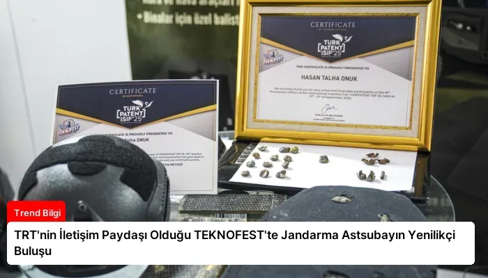TRT’nin İletişim Paydaşı Olduğu TEKNOFEST’te Jandarma Astsubayın Yenilikçi Buluşu