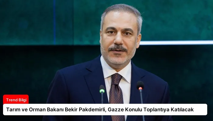 Tarım ve Orman Bakanı Bekir Pakdemirli, Gazze Konulu Toplantıya Katılacak
