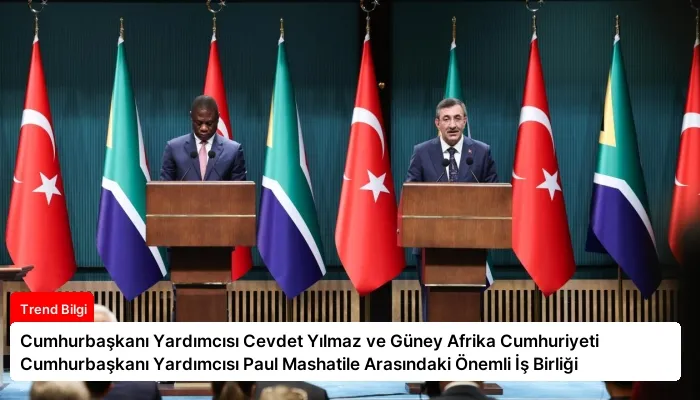 Cumhurbaşkanı Yardımcısı Cevdet Yılmaz ve Güney Afrika Cumhuriyeti Cumhurbaşkanı Yardımcısı Paul Mashatile Arasındaki Önemli İş Birliği