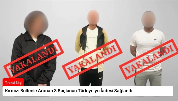 Kırmızı Bültenle Aranan 3 Suçlunun Türkiye’ye İadesi Sağlandı