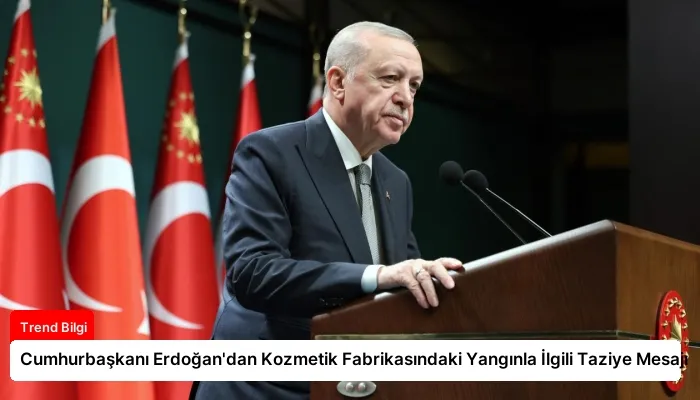 Cumhurbaşkanı Erdoğan’dan Kozmetik Fabrikasındaki Yangınla İlgili Taziye Mesajı