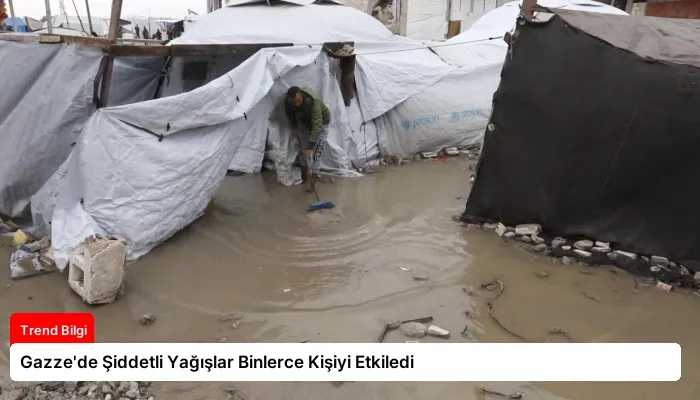 Gazze’de Şiddetli Yağışlar Binlerce Kişiyi Etkiledi
