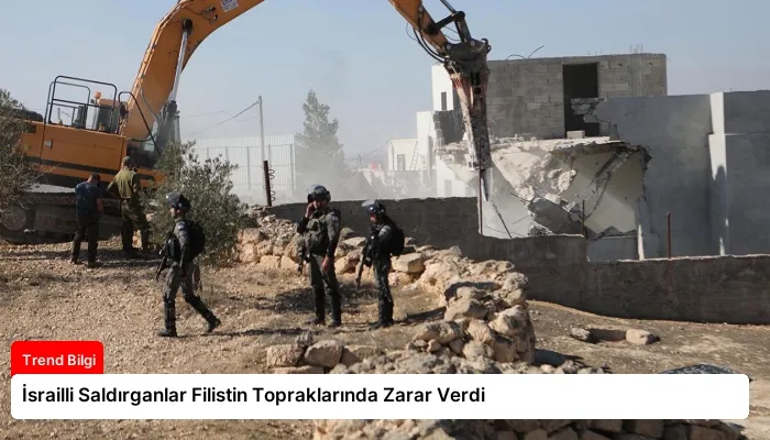 İsrailli Saldırganlar Filistin Topraklarında Zarar Verdi