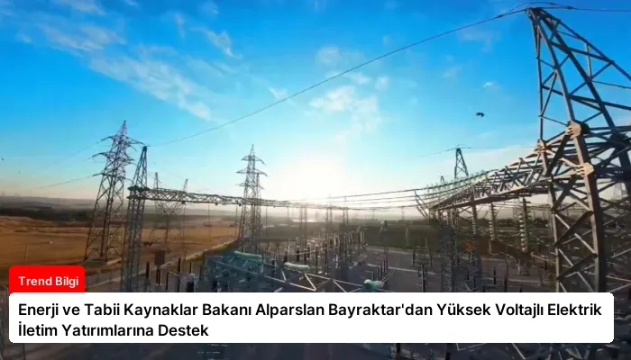 Enerji ve Tabii Kaynaklar Bakanı Alparslan Bayraktar’dan Yüksek Voltajlı Elektrik İletim Yatırımlarına Destek