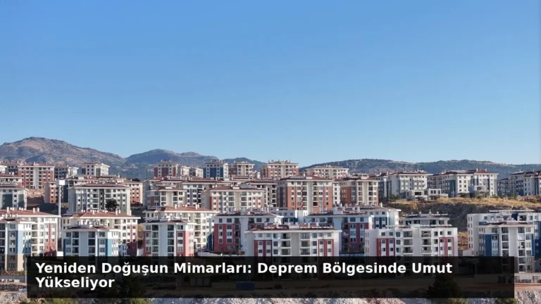 Yeniden Doğuşun Mimarları: Deprem Bölgesinde Umut Yükseliyor