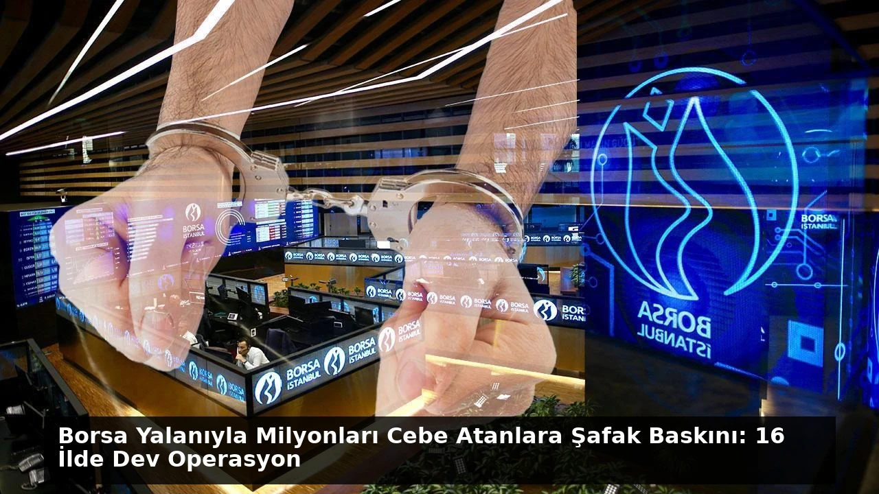 Borsa Yalanıyla Milyonları Cebe Atanlara Şafak Baskını: 16 İlde Dev Operasyon