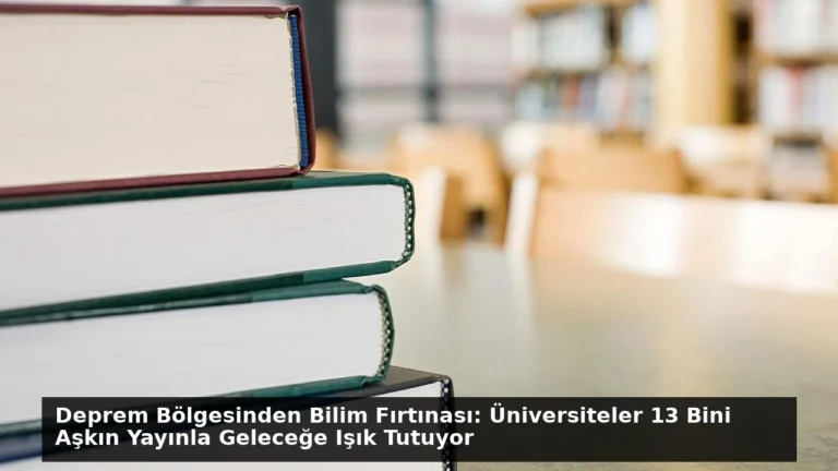 Deprem Bölgesinden Bilim Fırtınası: Üniversiteler 13 Bini Aşkın Yayınla Geleceğe Işık Tutuyor
