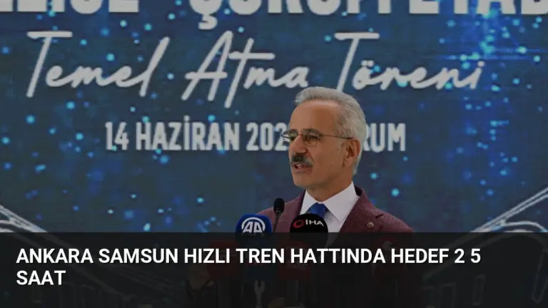 Ankara Samsun Hızlı Tren Hattında Hedef 2 5 Saat