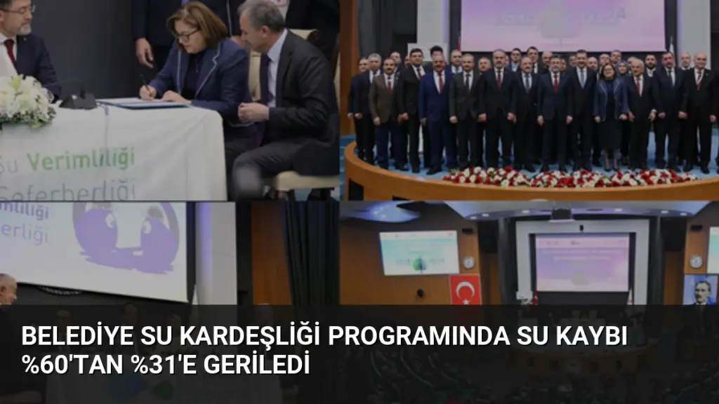 Belediye Su Kardeşliği Programında Su Kaybı 'tan 'e Geriledi