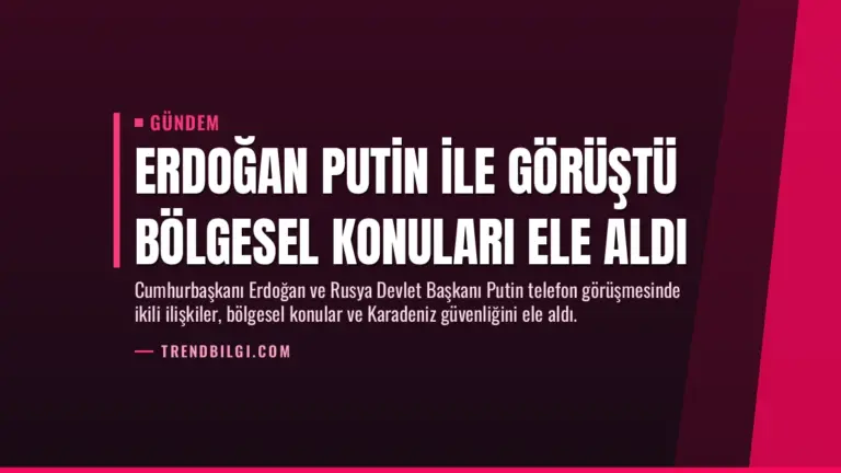 Erdoğan Putin ile Görüştü Bölgesel Konuları Ele Aldı