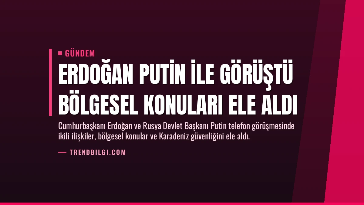 Erdoğan Putin ile Görüştü Bölgesel Konuları Ele Aldı