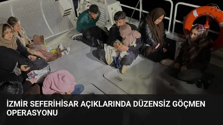 İzmir Seferihisar Açıklarında Düzensiz Göçmen Operasyonu