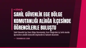 Sahil Güvenlik Ege Bölge Komutanlığı Aliağa ilçesinde öğrencilerle buluştu