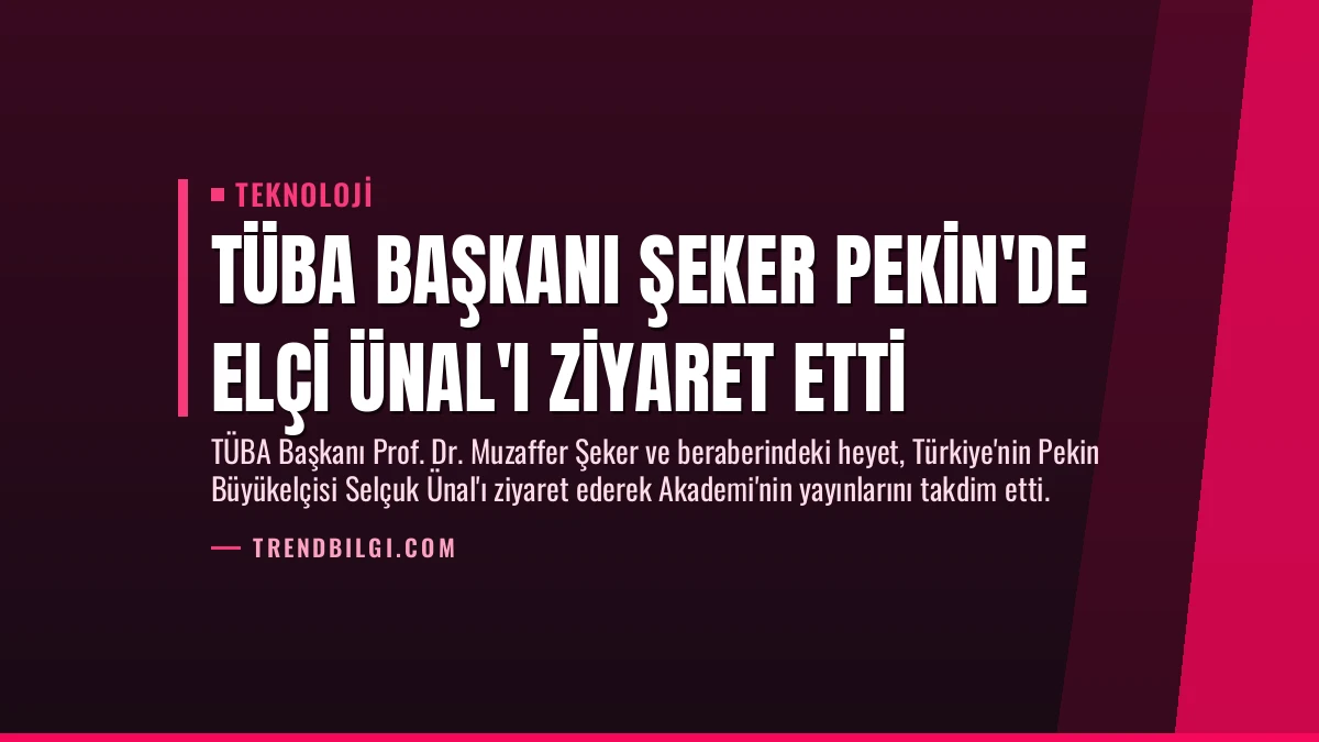 TÜBA Başkanı Şeker Pekin’de Elçi Ünal’ı Ziyaret Etti