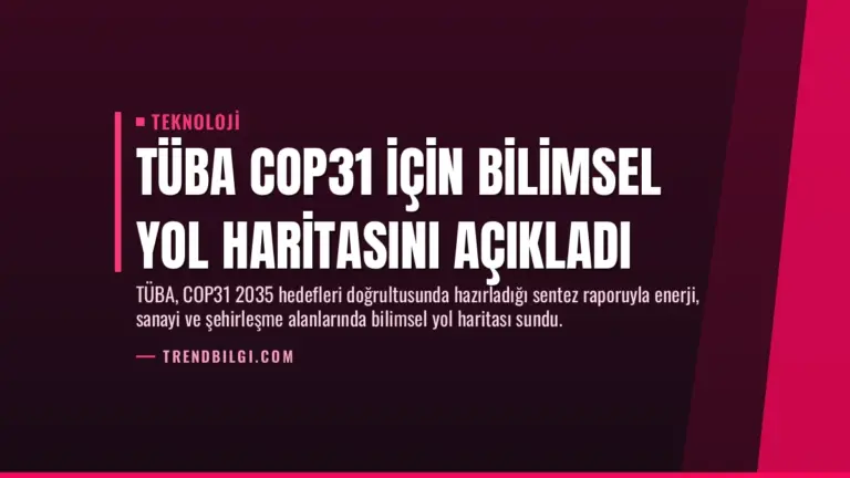 TÜBA COP31 İçin Bilimsel Yol Haritasını Açıkladı