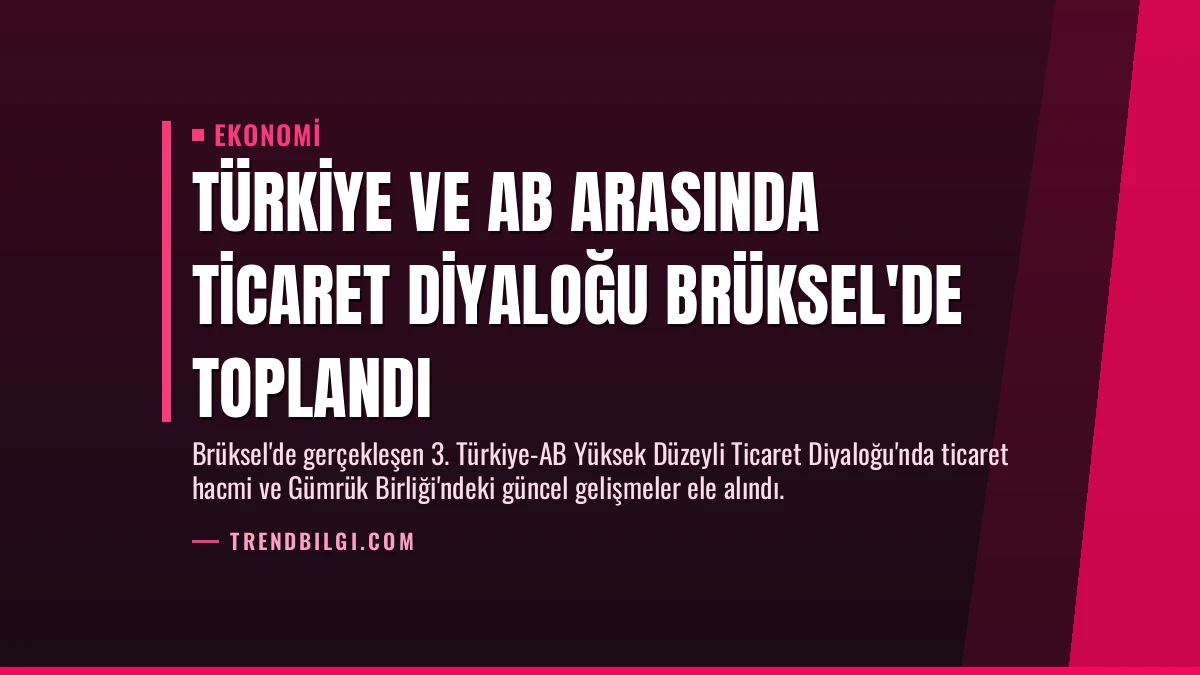 Türkiye ve AB Arasında Ticaret Diyaloğu Brüksel’de Toplandı