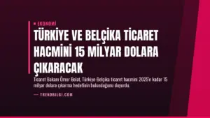 Türkiye ve Belçika Ticaret Hacmini 15 Milyar Dolara Çıkaracak